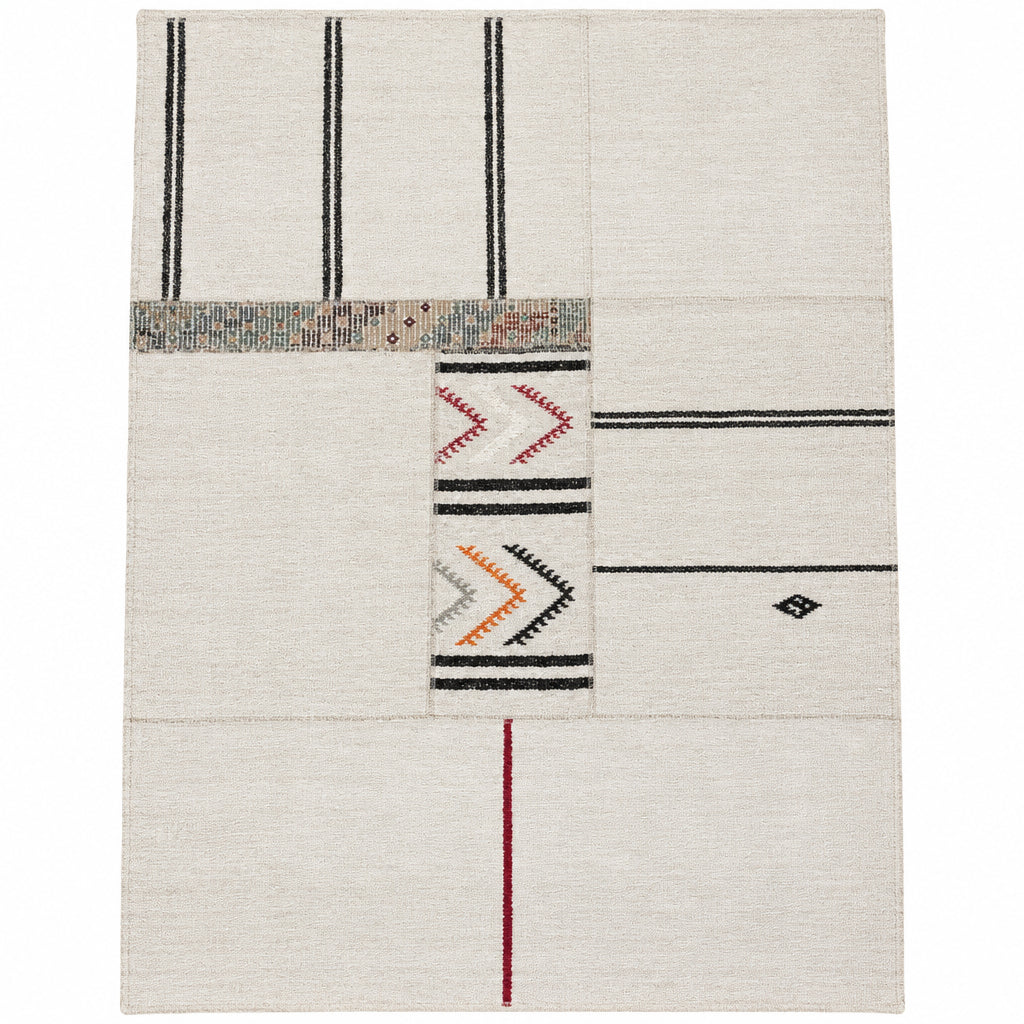 One of a KIND   Patchwork HELP KILIM rug