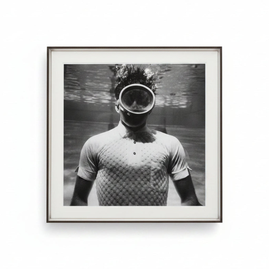 "Man Underwater" Framed Picture