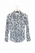 CINO Indigo Floral Long-Sleeve