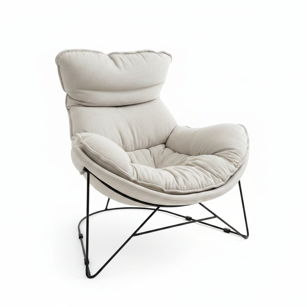 Linen Lounge Chair
