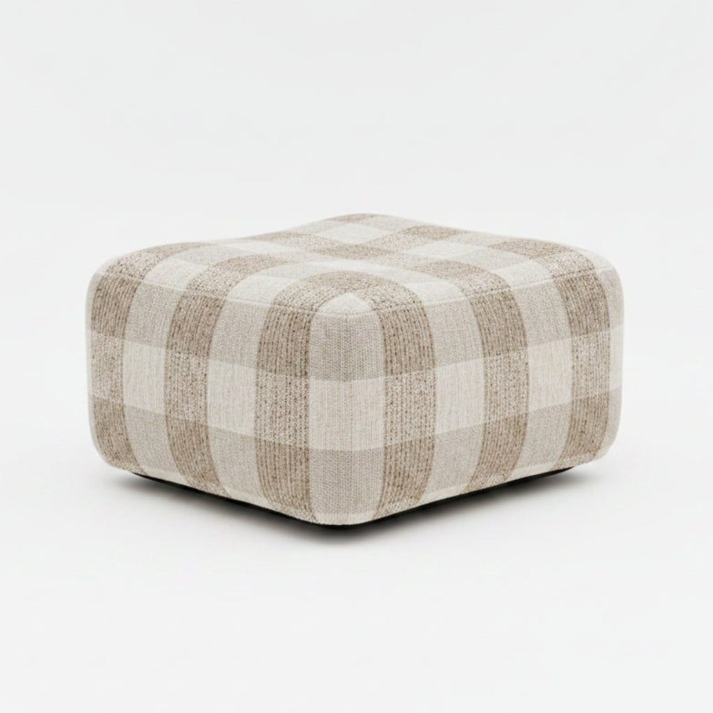 Plaid Ottoman