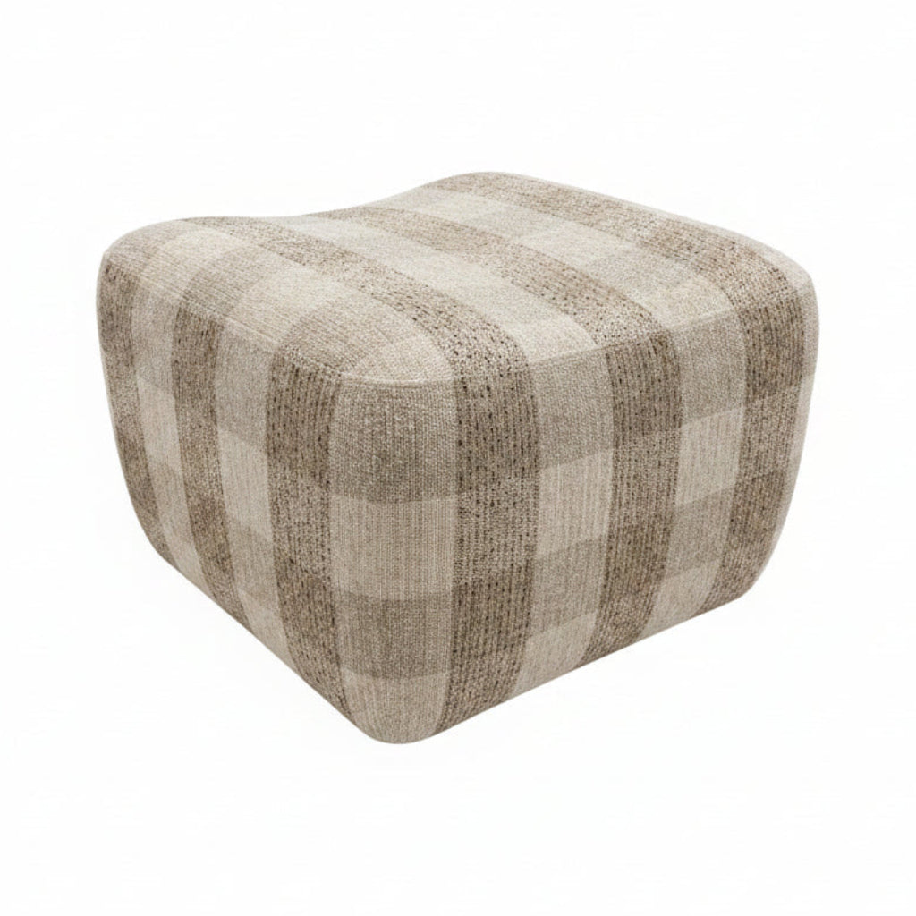 Plaid Ottoman