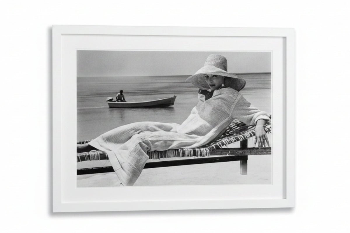Lois Chiles in a Chaise by the Sea